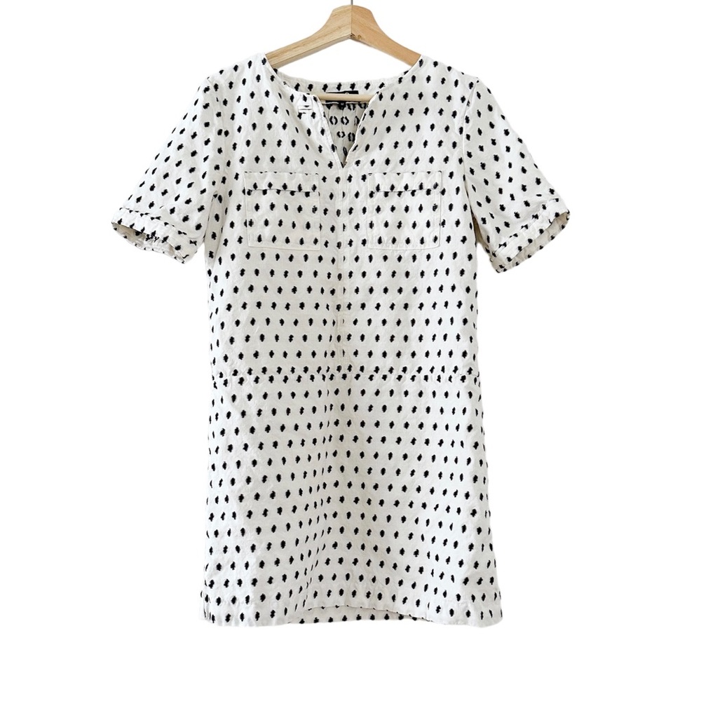 A.P.C. White and Black Mini Dress - Picture 2 of 12